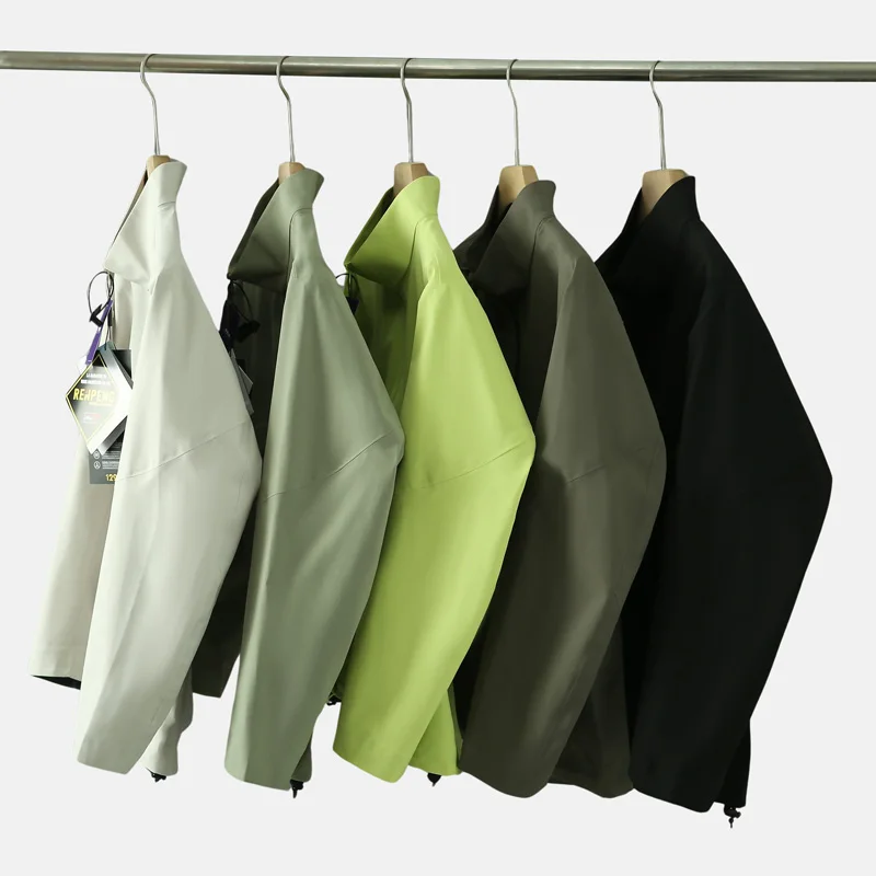 

Мужское весенне-осеннее легкое тюневое дышащее водонепроницаемое пальто с воротником-стойкой и воротником-стойкой, уличное модное городское пальто