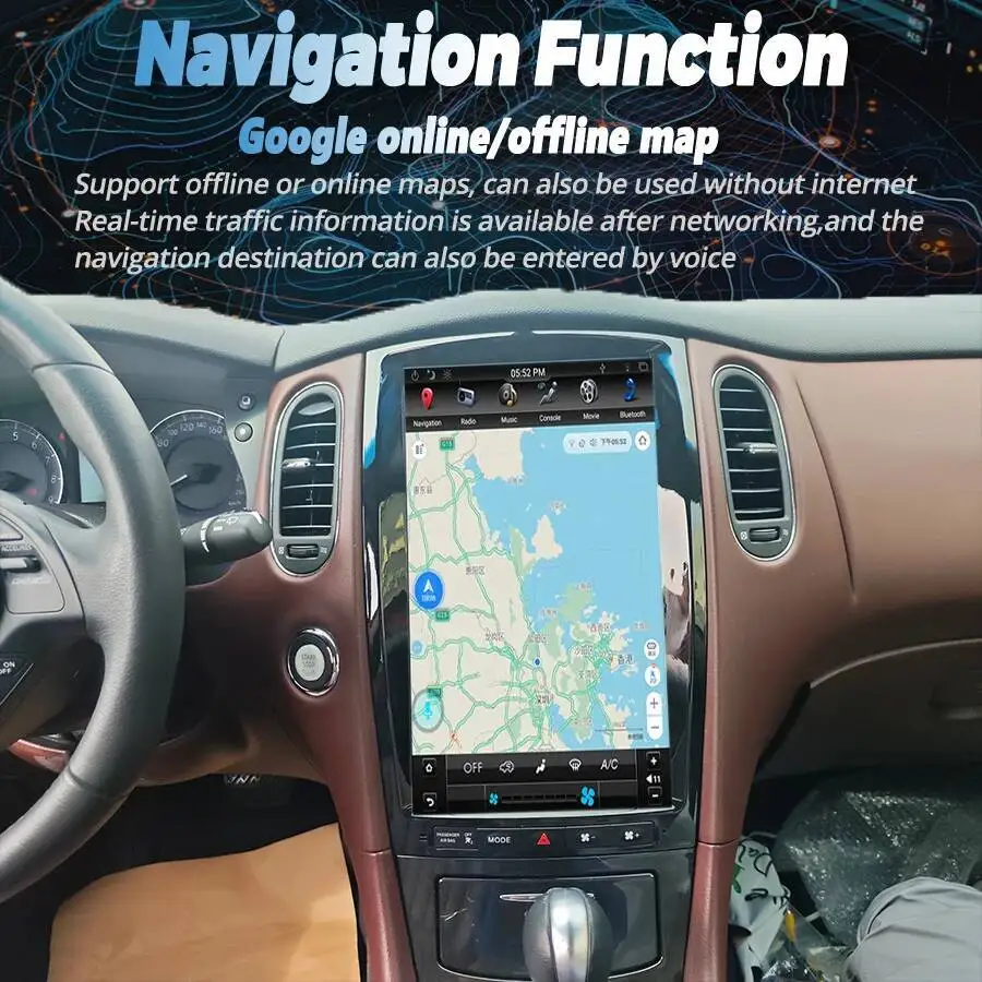Android Multimedia Navigazione Auto Radio Stereo 13.8 pollici Per Infiniti QX50 EX35 EX25 2013-2022 Lettore Video GPS Carplay WiFi 4G