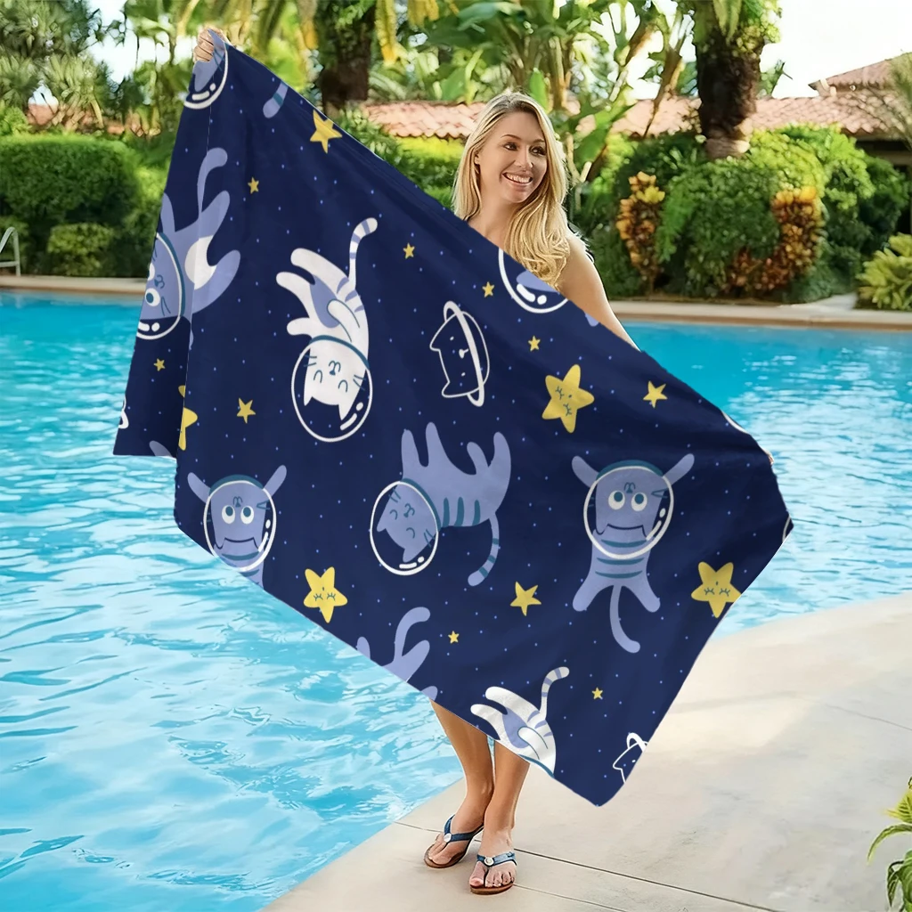 Space Cats Beach Towel Quick-D - Towel Small Sport 评论和价格