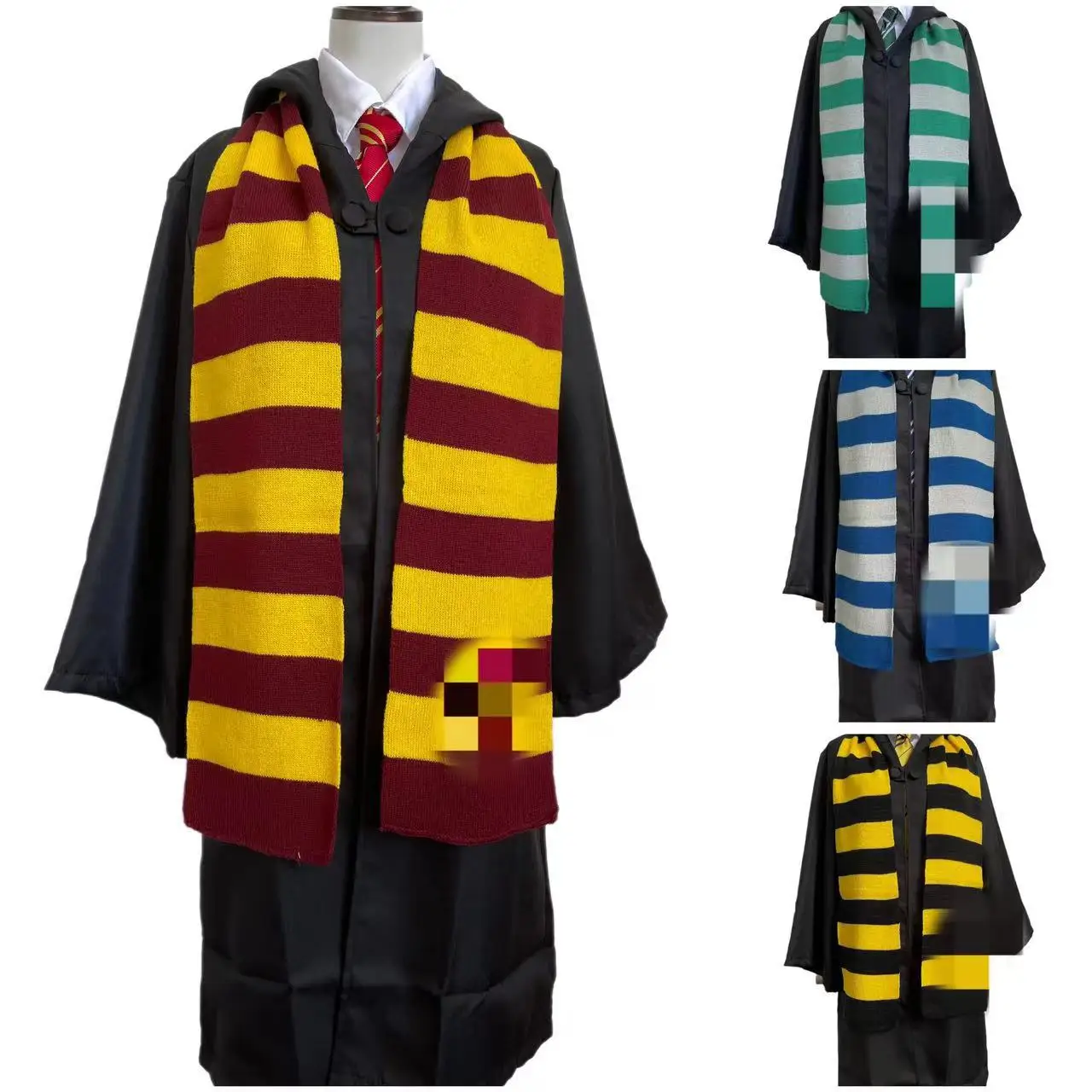 Hogwarts Gryffindor Fringe Double Scarf Movie Peripherals Harries Potters Slytherin Hufflepuff Magic Academy Warm Scarf Gifts