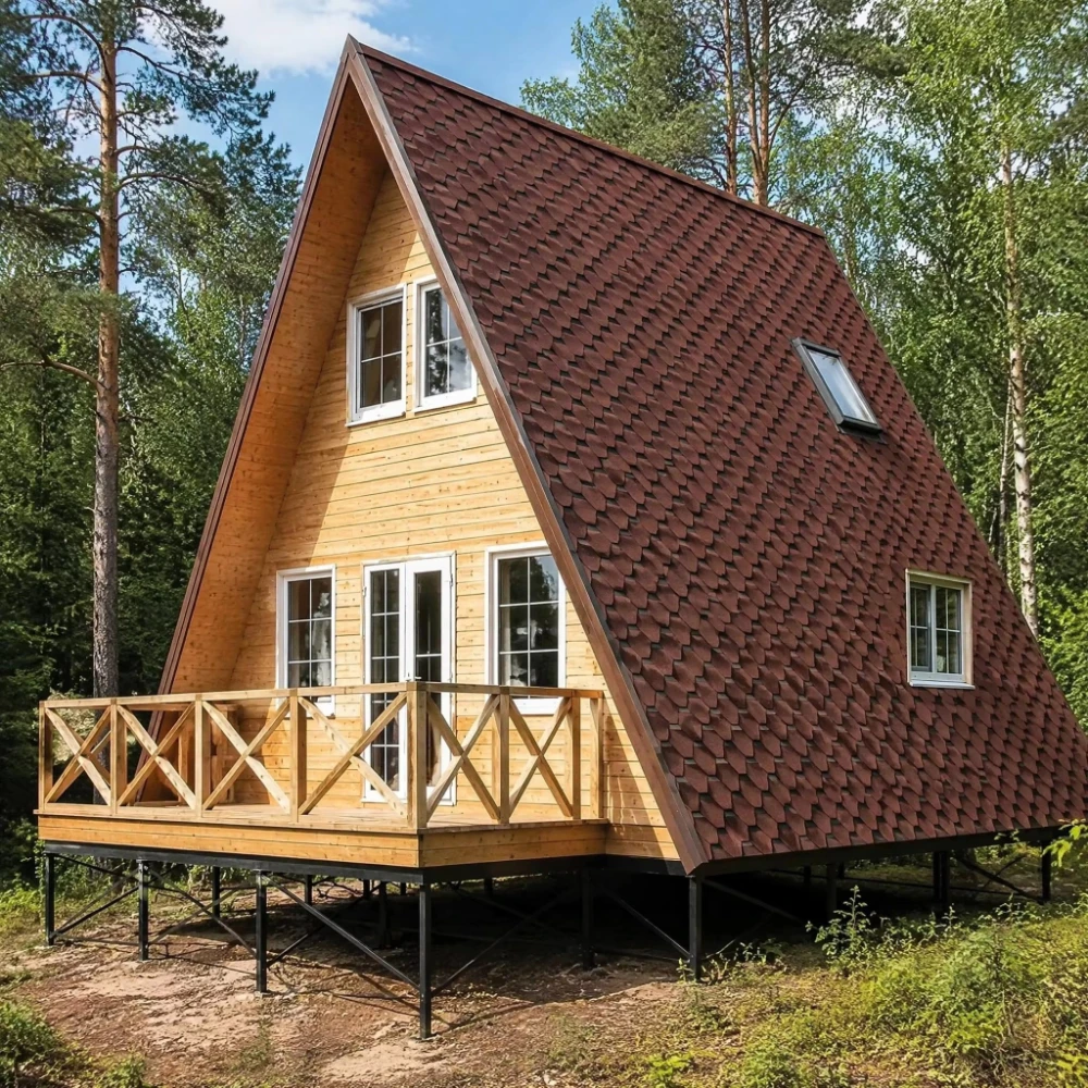Prefabricated Tiny Home Prefab Wooden House Triangular House Container House Garden Back Yard Vacation Room Garden Rooms