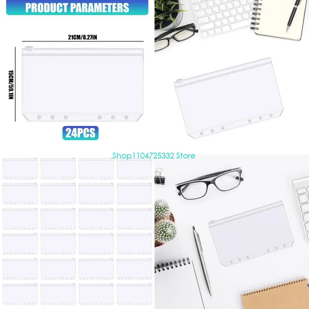 

P5EA Папки с 3 отверстиями Карманные папки с застежкой-молнией Сумки с тремя отверстиями Сумка с папками