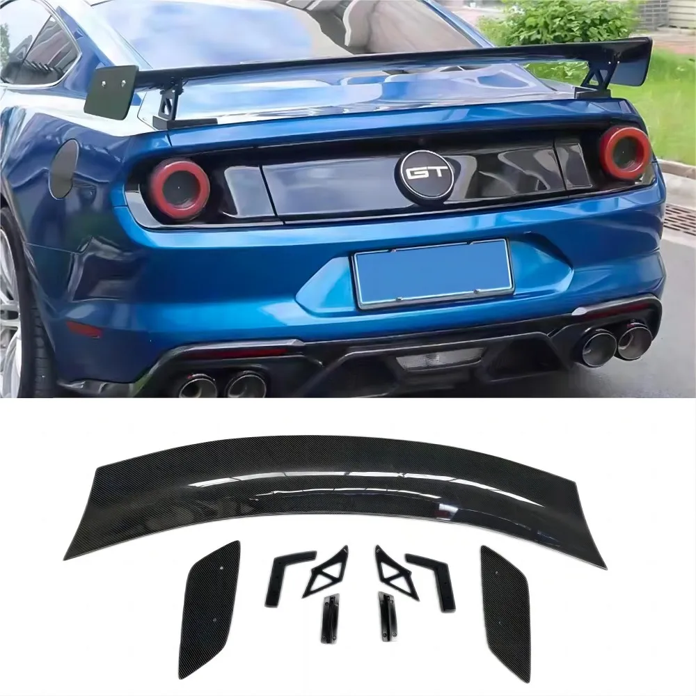 

For Ford Mustang Carbon Fiber spoiler FRP Unpainted Rear Roof Spoiler Wing Trunk Lip Boot Cover Car GT500 Styling 2015-2021