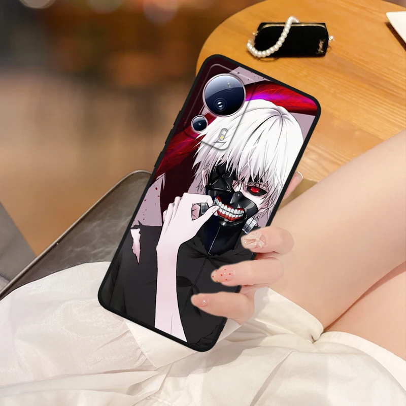 Funda de teléfono negra Tokyo Ghoul Kaneki Ken para Xiaomi Mi 14 13 12X 12 11 11T 11i 10T 10 Pro Lite Ultra 5G