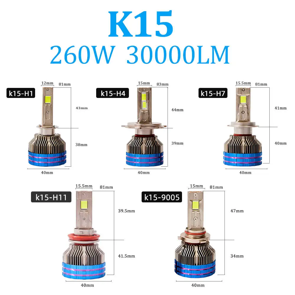 H7 300w 40000lm Super Bright Car Light Bulb 9005 H7 Lamp Canbus Luces Led Para Auto Luz H7 H11 Led Headlight Bulbs For Lada