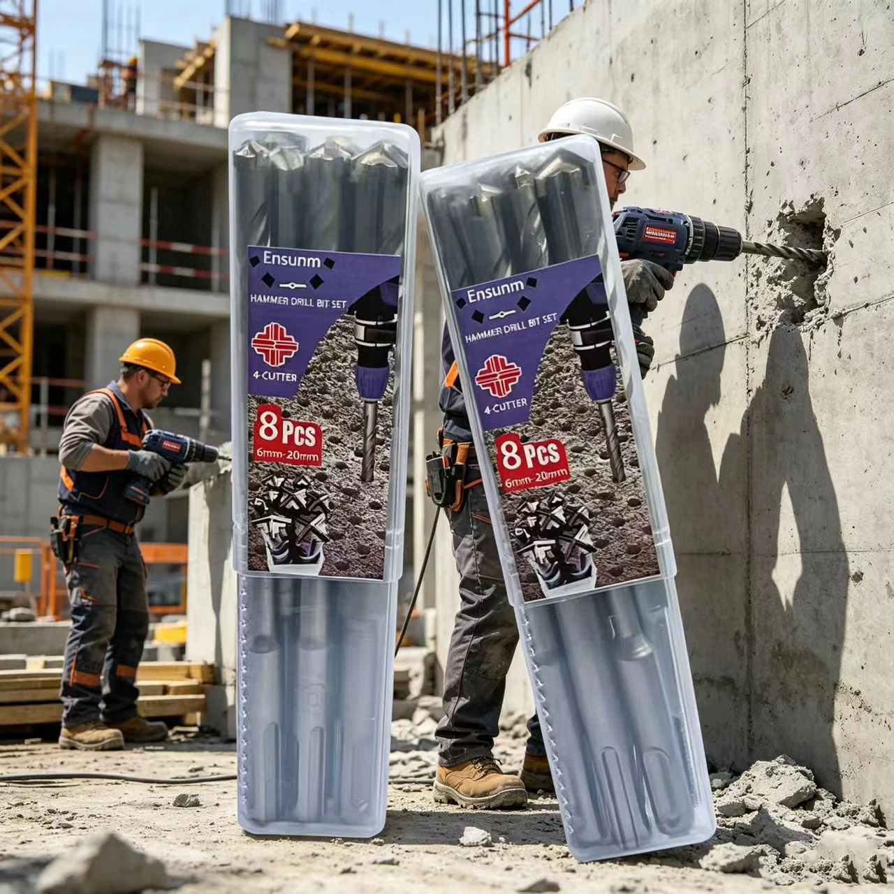 1 Big diameterset SDS Plus Electric Hammer Drill Bit, Cross Head, 4 Blades 160mm, idea for Masonry, Concrete, Brick, Stone