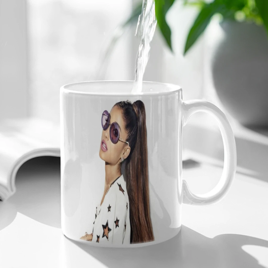 

Beautiful Ariana G-Grande Ceramic Mug Cute Coffee Tea Milk Stave Mugs And Cups with Handle Novelty Gifts
