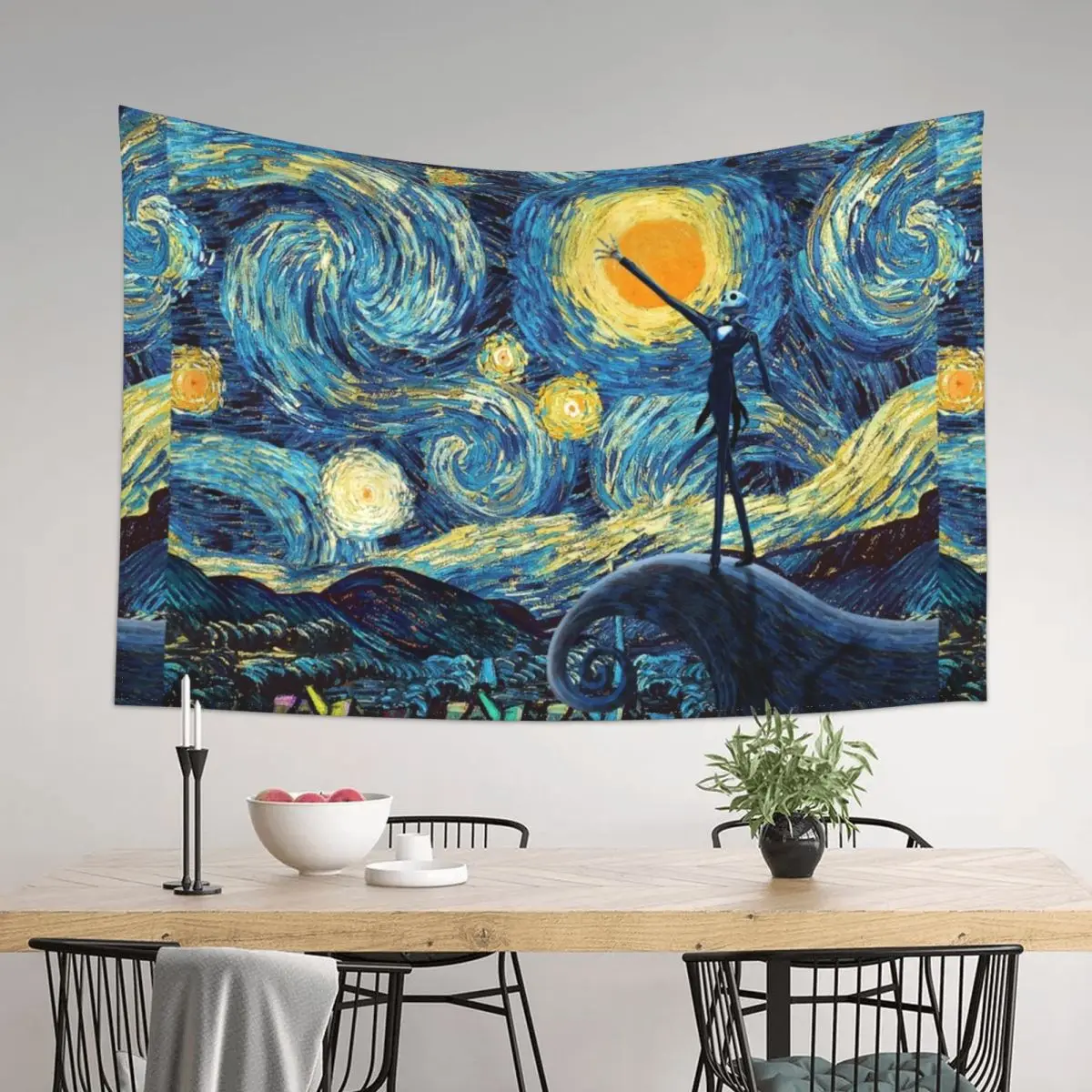 

Jack Scary night abstract paintings Tapestry Room Decorations Room Decor Japanese Room Decor Aesthetics For Tapestry