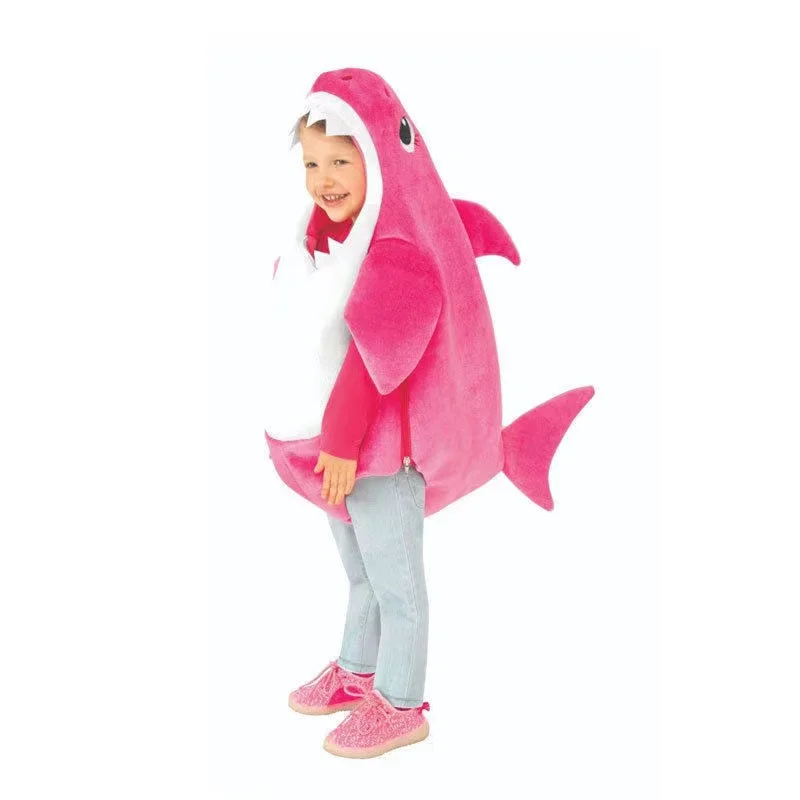 Shark Cosplay Costume para meninos e meninas, tubarão dedo bonito para o bebê, Performance Show