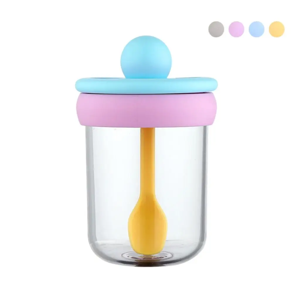 

Portable 500ml Breakfast Cups Handheld Leak Proof Yogurt Bowl with Spoon Reusable Salad Cup for Oatmeal Cereal Nut Yogurt