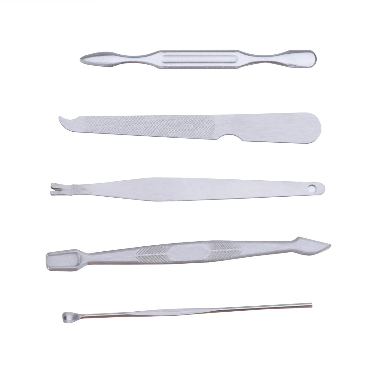 

12Pcs Nail Care Set Silver Stainless Steel Manicure Pedicure Grooming Kit Travel Tool Case Tweezers Clipper Scissors File Ear