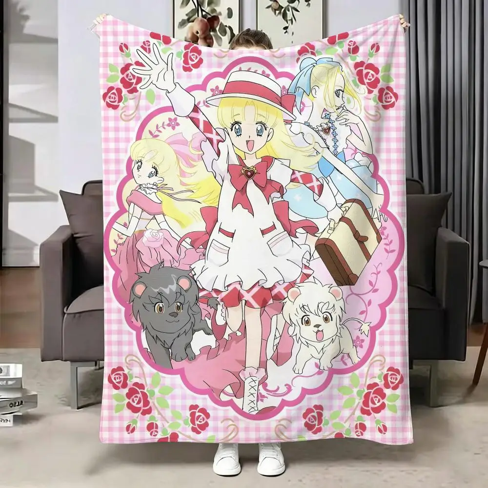 Anime A-Ashita no Nadja Throw Soft Warm Flannel Blanket, Multi-use Throw for Bed Sofa Office, Air Conditioning Nap Blanket
