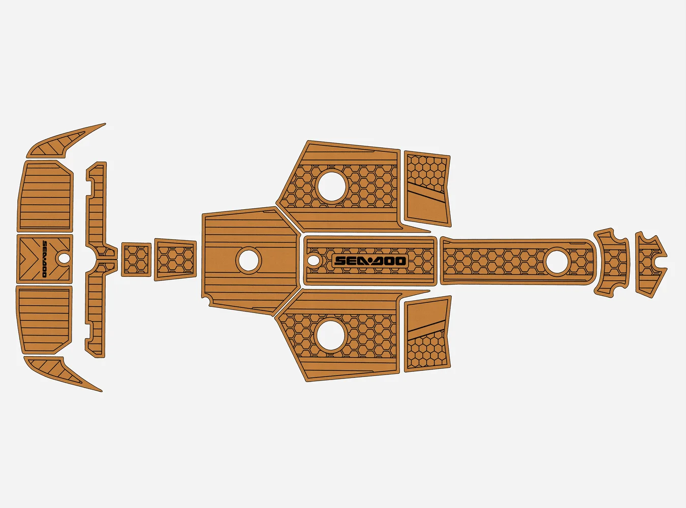 

2010 Sea Doo 210 Challenger 1/4" 6mm EVA foam Non-Slip PVC Teak Decking marine Mat seadek aqua carpet Marine Floor