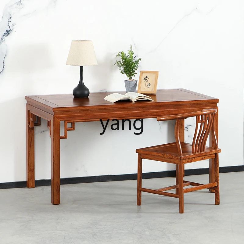 

LTT New Chinese All-Log Desk Household Calligraphy Painting Case Desk Study Computer Desk
