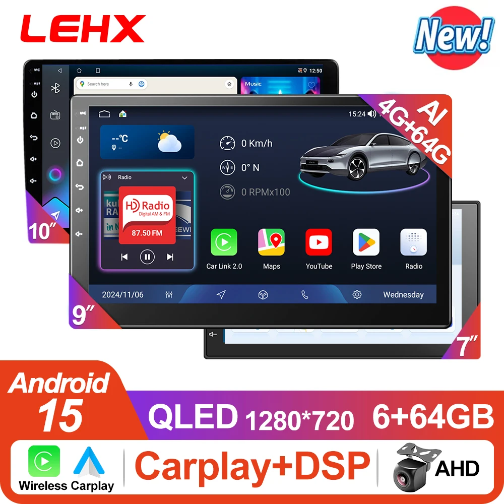 LEHX L8X 8Core 7/9/10' 2Din Android 15 Carplay Радио Автомобильное Мультимедийное Стерео Для Toyota Hyundai Kia Volkswagen Jeep Fiat LEHX L8X 8Core 7/9/10' 2Din Android 15 Carplay Радио Автомобильное Мультимедийное Стерео Для Toyota Hyundai Kia Volkswagen Jeep Fiat