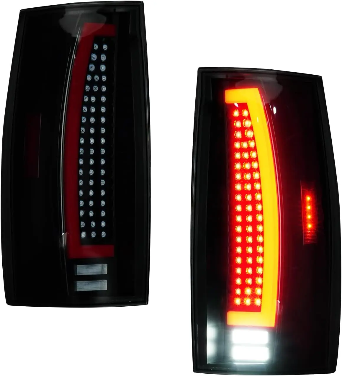 

(2 шт.) Светодиодный задний фонарь в сборе для Chevy Suburban & Tahoe 2007-2014 гг., только лампа накаливания, черные дымовые линзы