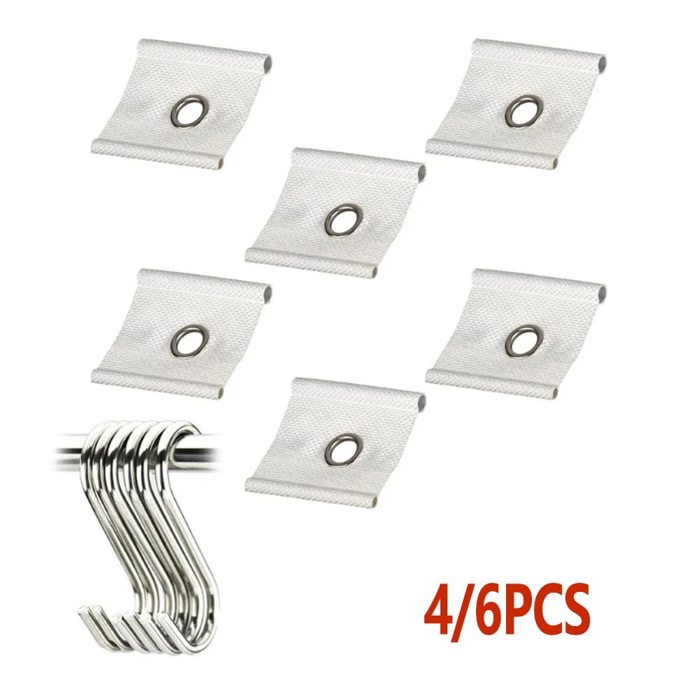 4/6 قطعة دائم S على شكل التخييم المظلة السنانير مقاطع RV خيمة الشماعات ظلة هوك كليب السنانير مقاطع اكسسوارات السيارات