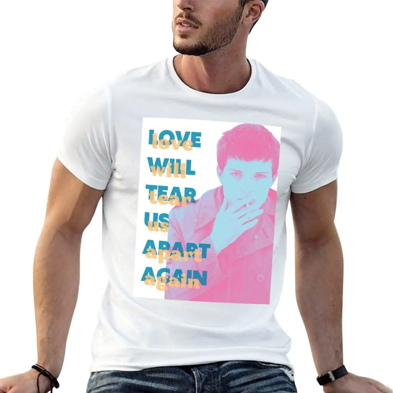Ian Curtis + Joy Division + Love Will Tear Us Apart Digital Art T-Shirt shirts graphic Louboutins anime shirts men