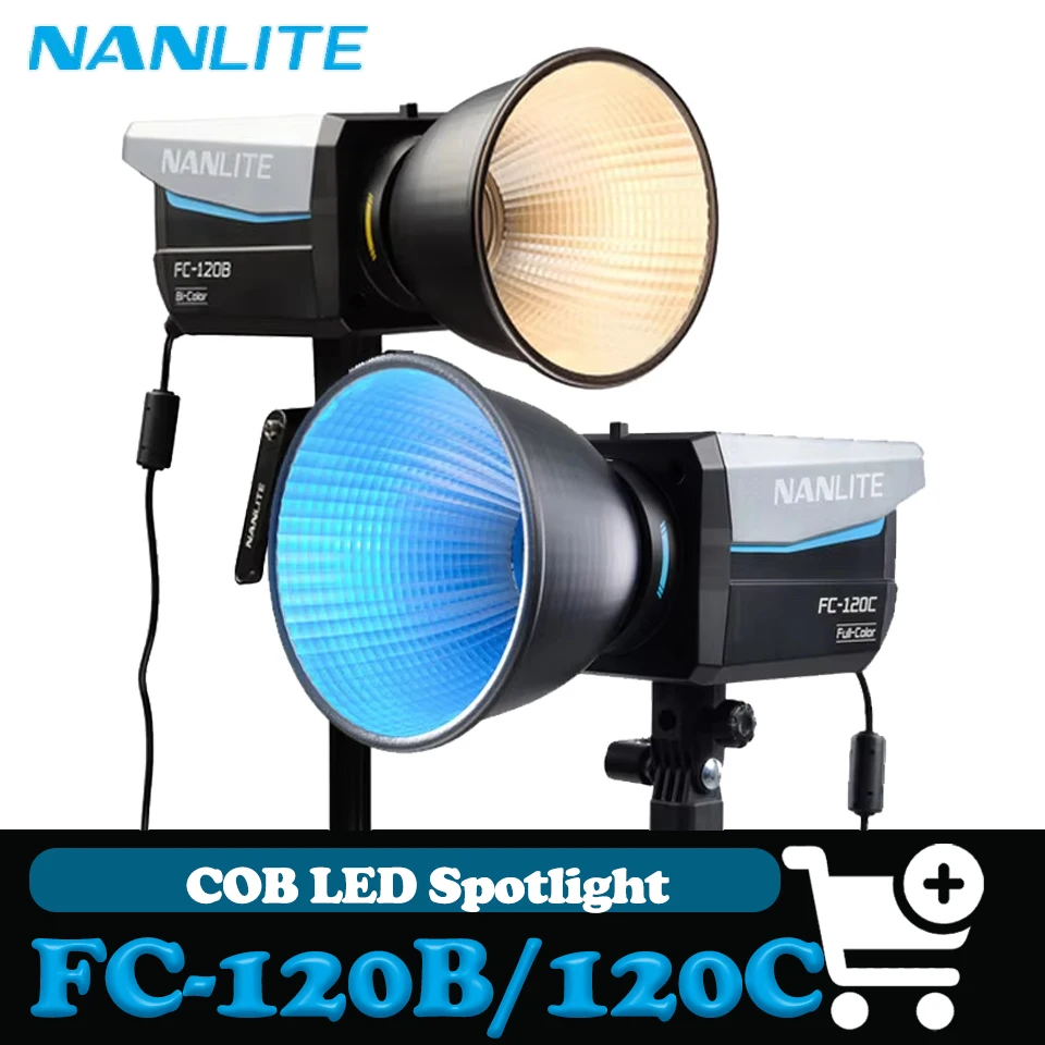 

Nanlite FC-120B FC-120C Светодиодный точечный светильник для видеосъемки, 120 Вт, яркость яркости, заполняющая лампа для студийной фотографии с управлением через приложение NANLINK
