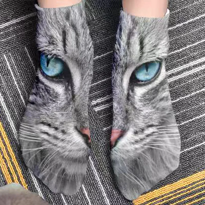 1 Pair Of  Cute And Funny Owl Pattern Calf Socks Animal Style Couple Socks Comfortable Breathable Suitable For Couple Gifts