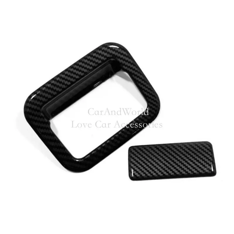 Carbon Fiber Interior Co-pilot Glove Box Handle Bowl Frame Cover Trims Garnish Car Accessories For Toyota Sienna XL40 2021-2025 view 3