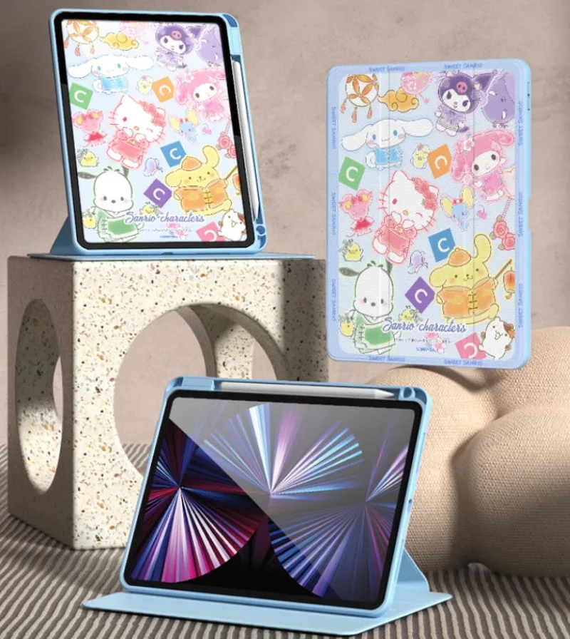 سانريو لباد حافظة فوندا آي باد 8/9/10 10.2in A16 11in Air 4 5 M2 M3 10.9in حافظة واقية Pro4 5 6 12.9in M4 13in غطاء لوحي #3