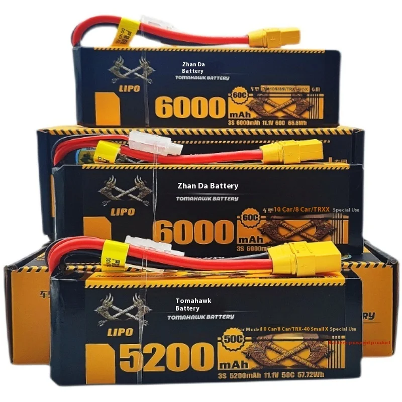 

11.1v 3s 5200 6000 60c Rc Tomahawk Lithium Battery Rc Remote Control Model Car/Ship/Model Aircraft General Accessories