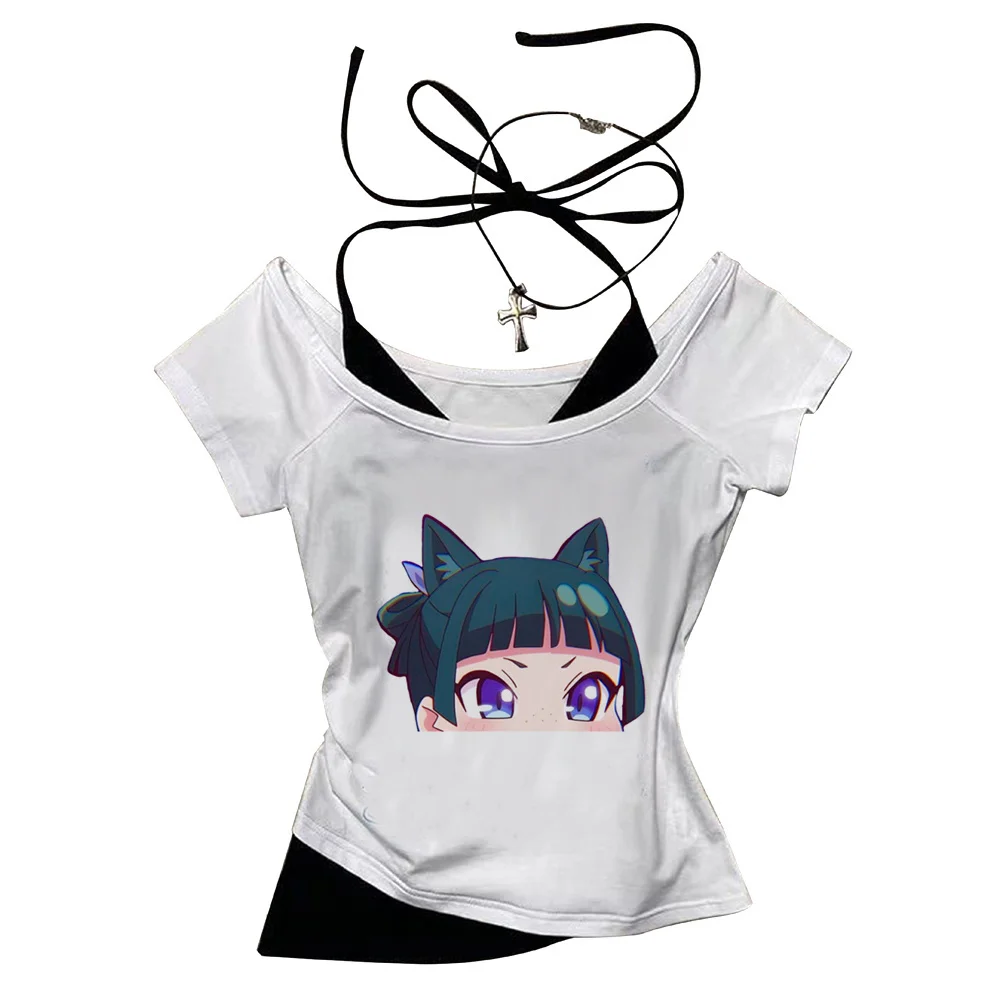 Apothecary Diaries Mao Mao tshirt women Digital Punk aesthetic Vintage University Colorful tshirt Breathable kawaii streetwear