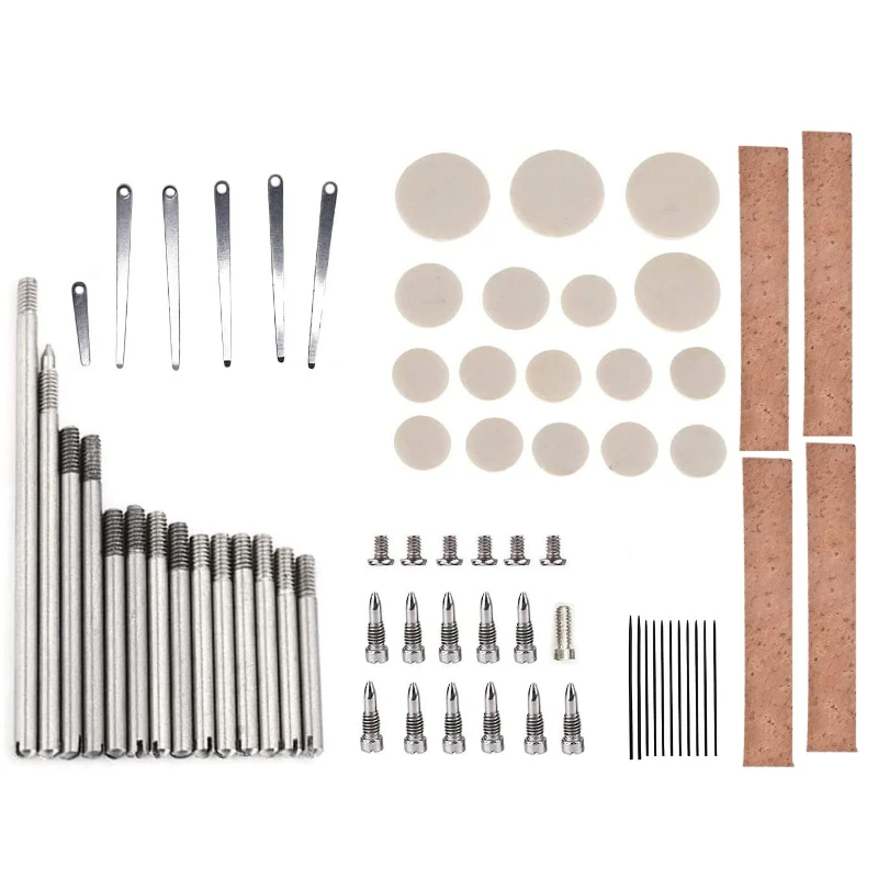 Clarinet Repair Parts Clarinet Pads Spring Rollers Screws Finger Holders Clarinet Musical Instrument Accessories Replacement Kit