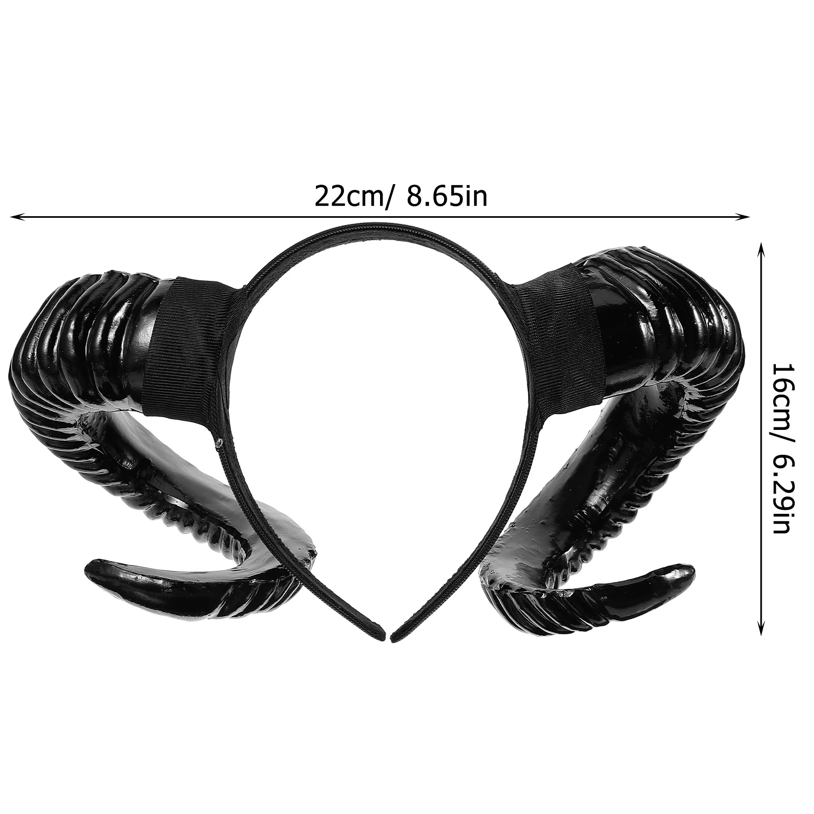 Simulation Horn Headband Sheep Black Headdress Christmas Halloween Props Party Clasp Hair Hoops Girl Cosplay