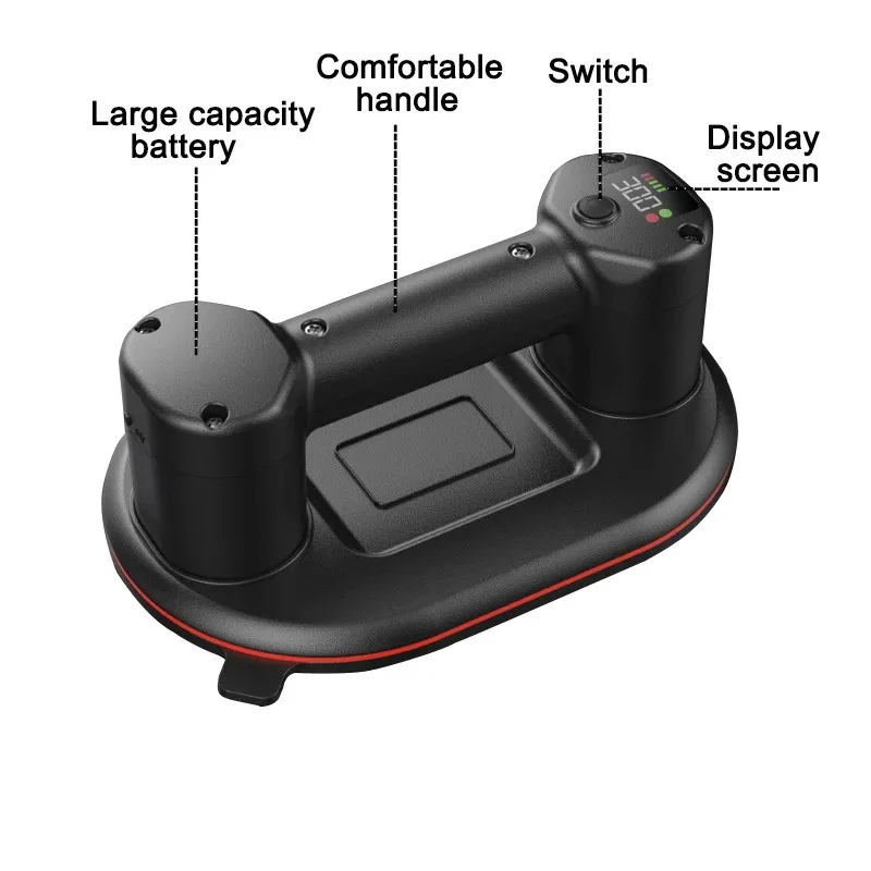 300KG Load Industrial Grade Electric Vacuum Suction Cup Heavy Duty Vacuum Lifter for Granite Tile Glass Stone 4000mAh Battery