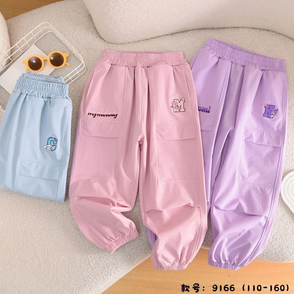 

Cinnamoroll My Melody Anime Kawaii MINISO Ins Children Pants Cute Kuromi Sports Casual Trousers Clothing Gifts for Kids