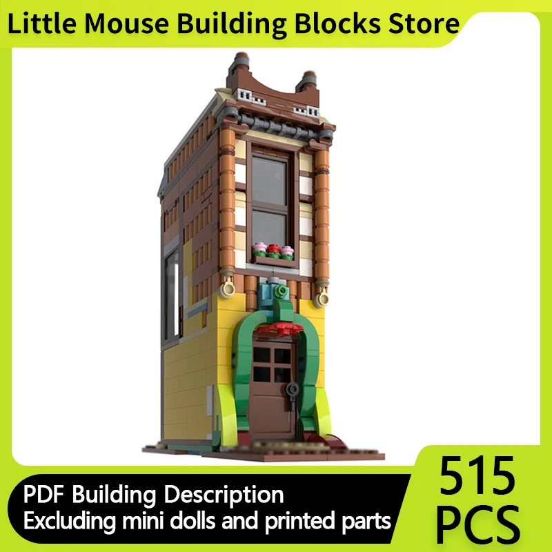 

City Street View Model MOC Building Bricks Town Residential Villa Modular Technology Gifts Holiday Assemble Children Toys Suit
