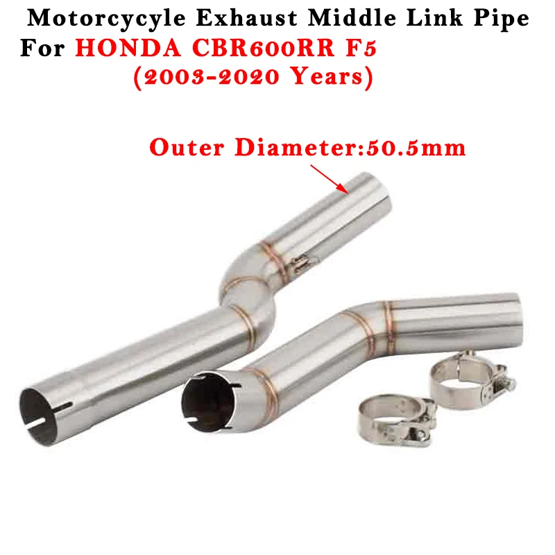 

Motorcycle Exhaust Escape System Modified 51mm Middle Link Pipe For HONDA CBR600RR CBR 600RR F5 2003 - 2016 2017 2018 2019 2020