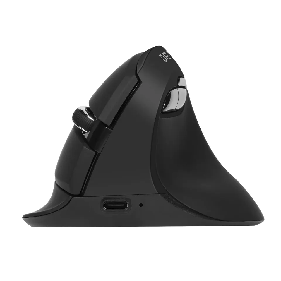  Delux M618 Mini Ergonomic Wireless Mouse Vertical Mice Rechargeable Silent Click Multi- Device Connection for Small hand Users 