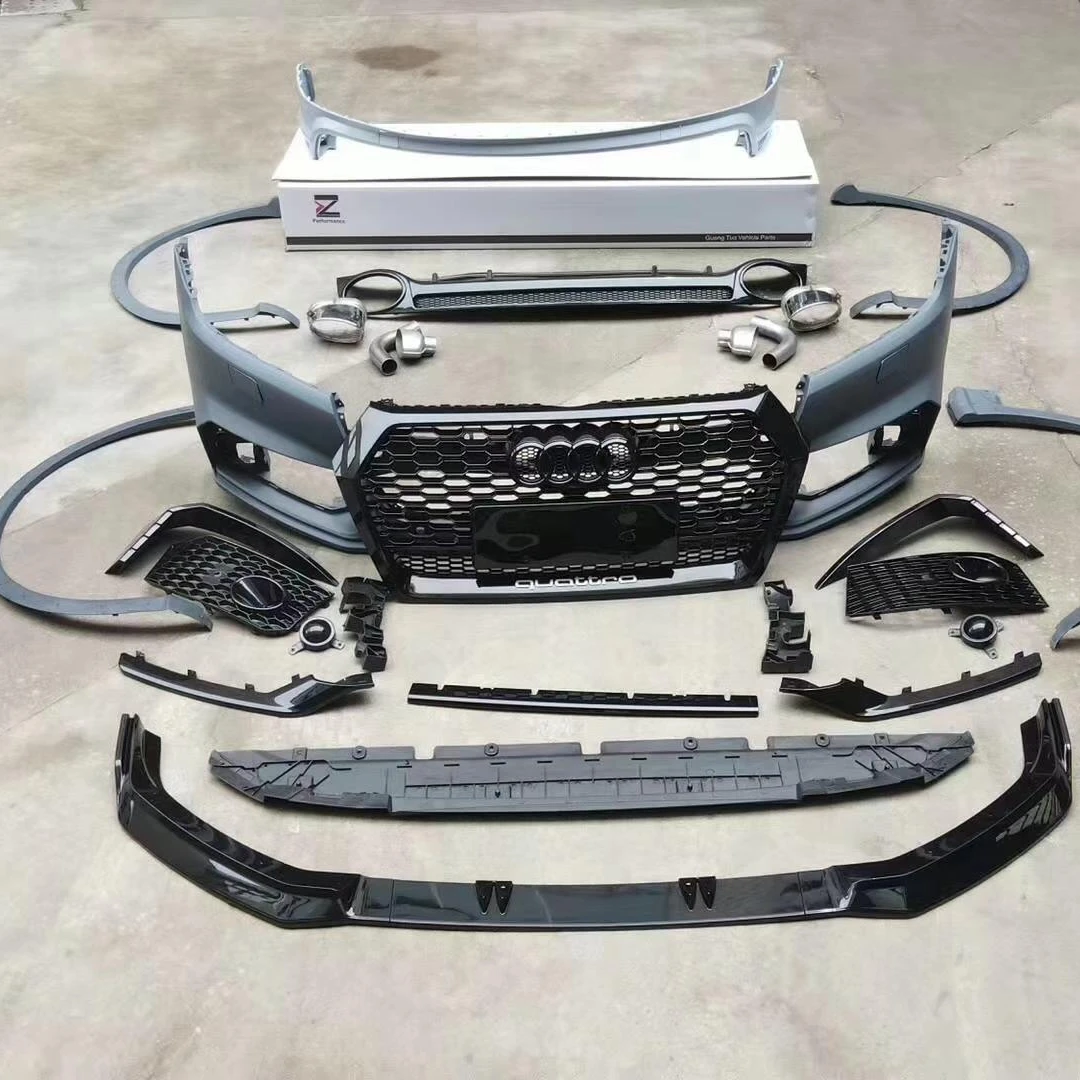 

STLFRSQ5 Unpainted Bumper Body Kit Front and Rear Lips with Tail Throat Fit for Audis Q5 SQ5 Sedan 2018+