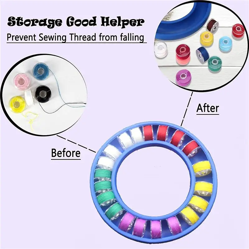 [CLOS] 8PCS Silicone Bobbin Ring Savers Round Bobbin Ring Holders for Metal and Sewing Tool Storage Ring Organizers