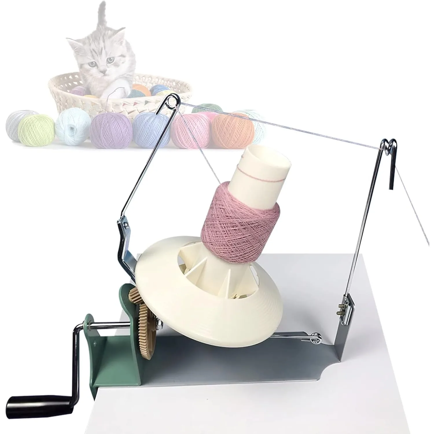 

Yarn Ball Winder 18oz Large Swift Yarn Fiber Wool String Ball Winder, Hand Operated Center Pull Yarn Ball Winder