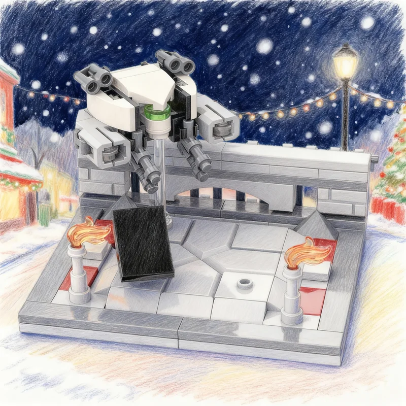 

Набор строительных блоков MOC «Мост с человекоподобными фигурами пауков», 108 деталей, модификация Super Heroes Marvelled, архитектурная модель, игрушка, подарок на Рождество для детей