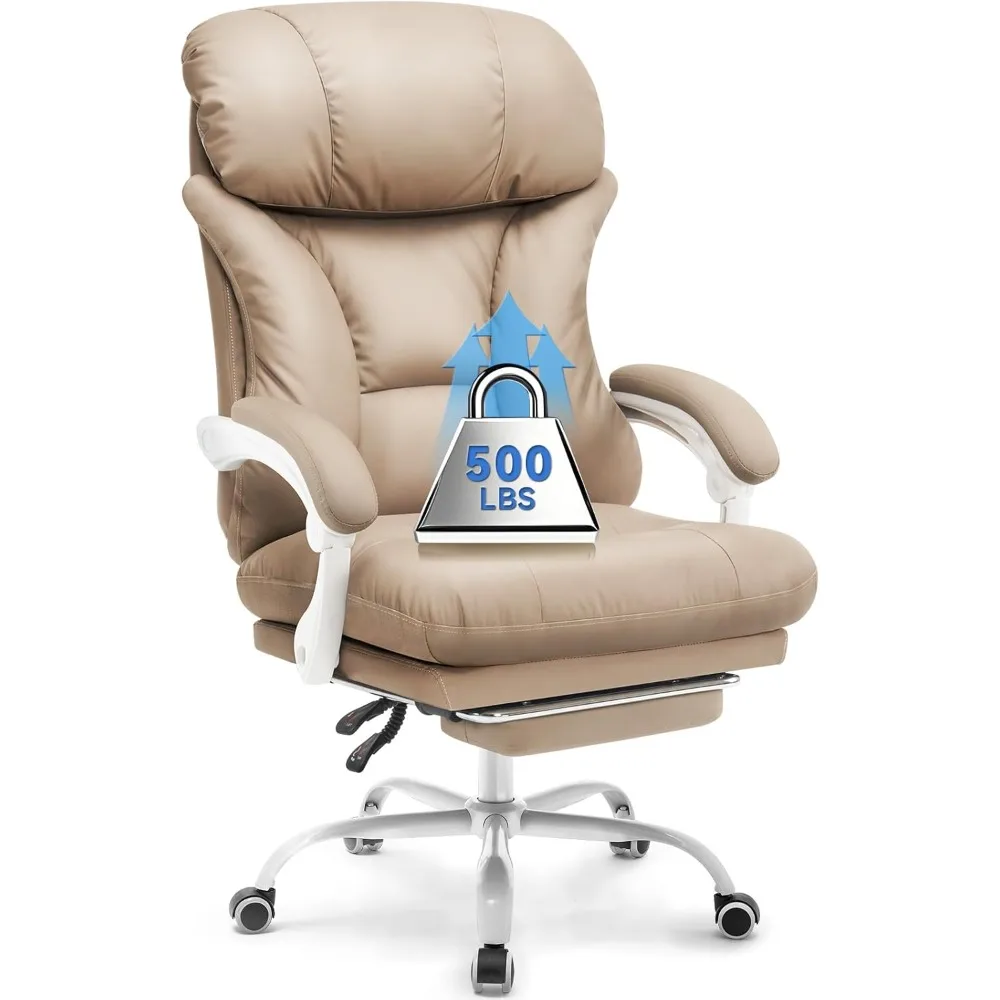 

Office Chair,Executive Chair,Ergonomic Big and Tall Office Chairs 500lbs,Home Office Desk Chairs with Tilt Lock and Footrest