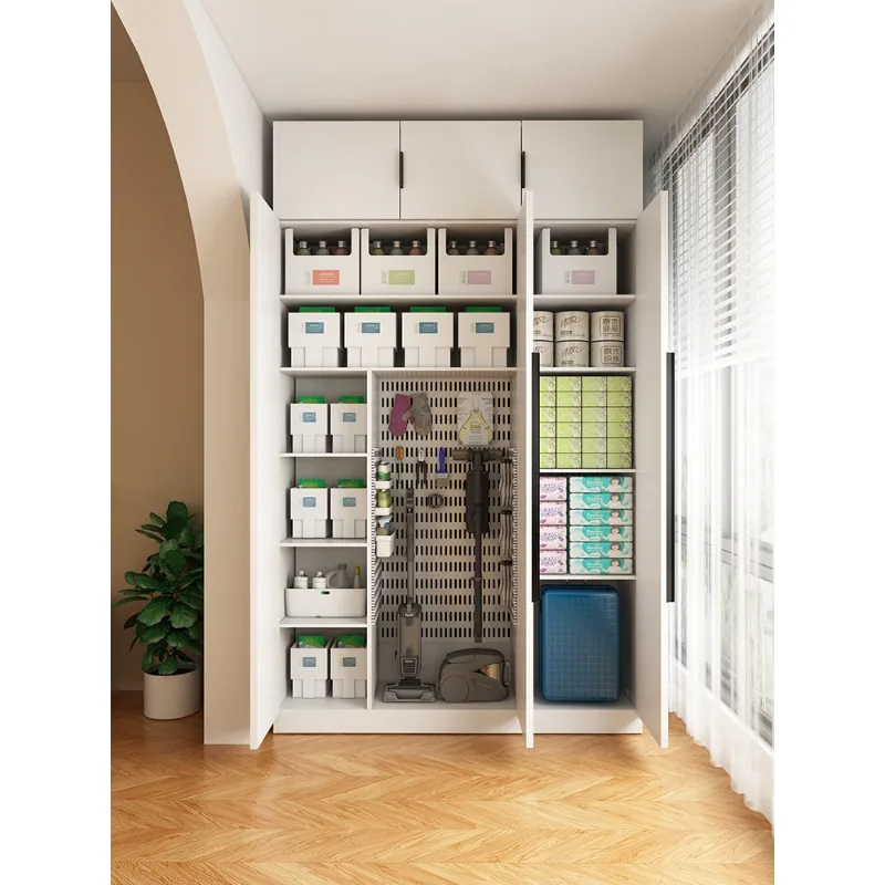

Balcony storage, sunscreen, waterproof, high cabinet against the wall, large-capacity sundries