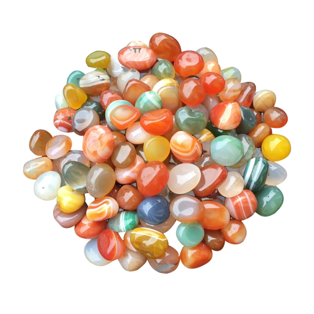 

Irregular Natural Jade Decorative Rocks 1 2cm Polished Multicolor Crystal Agate Stones for Vase Aquarium Craft Flowerpot