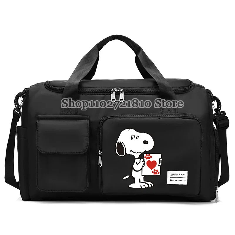 Snoopy fitka brašna roztomilá kreslený anime velký schopnost watertight výlet zájezd balíček ženy & muži sportovní vláčet bedra pytle dar horké