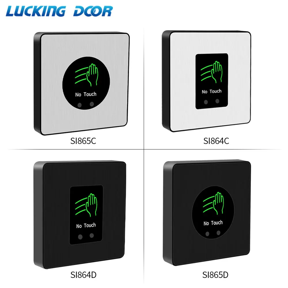 Touchless Door Access Exit Button Release Switch No Touch COM NO NC LED Infrared Sensor Opener for Access Control System Entry