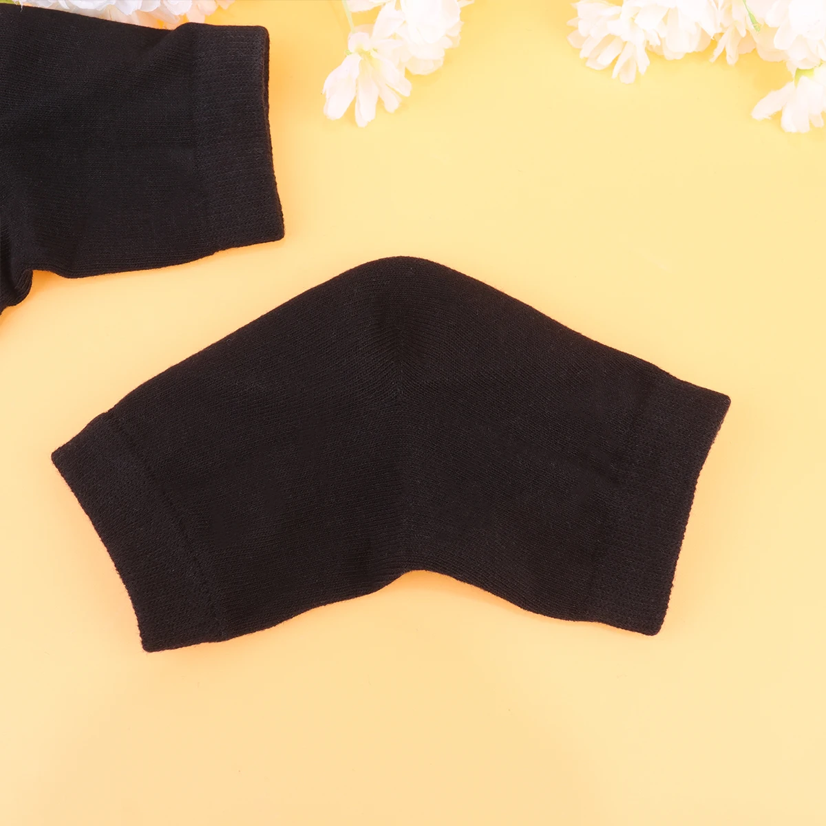

2 Pairs Anti Ripstop Socks Anti-crack Breathable Heel Support Black Ankle Men and Women