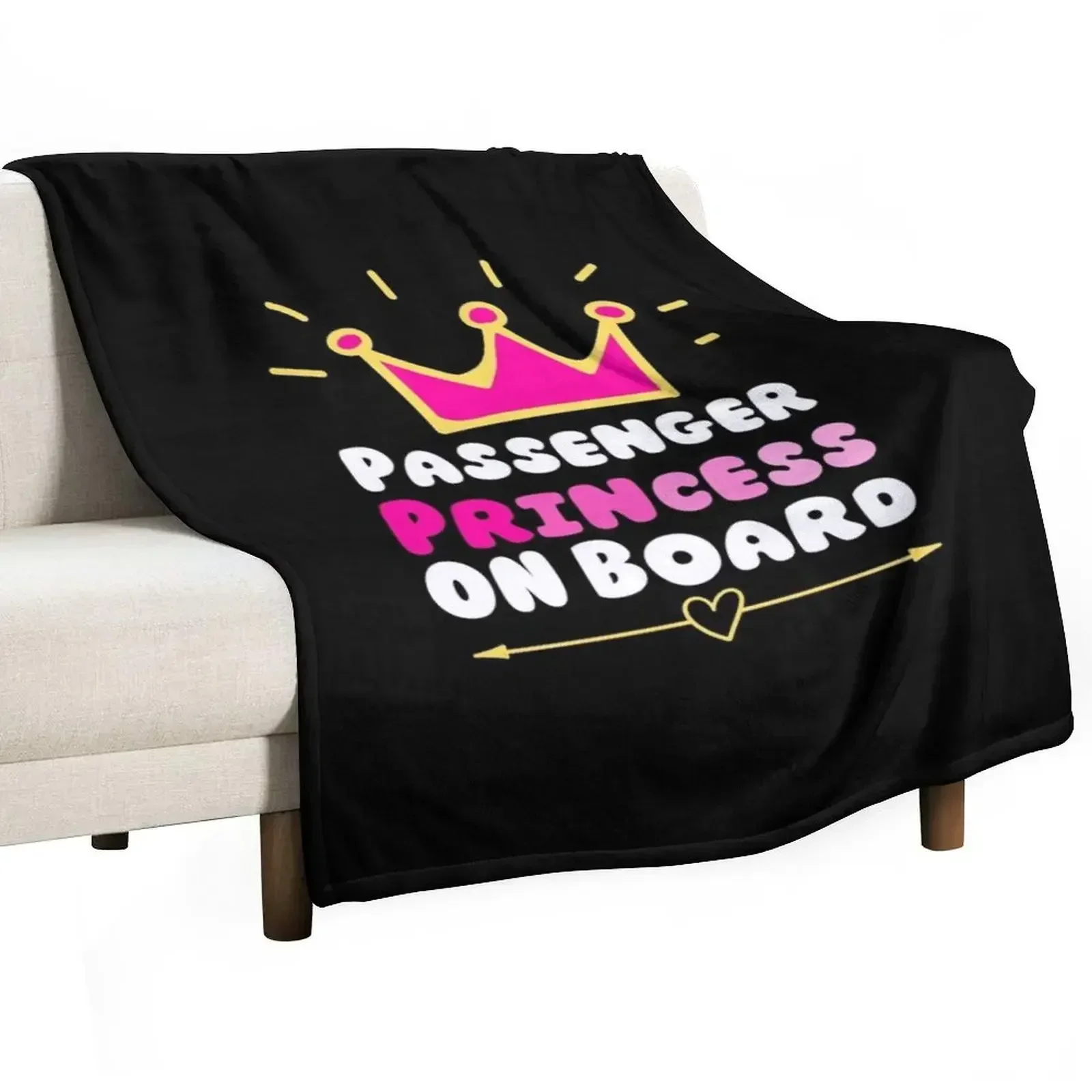 passenger princess with a queen crown| passenger princess Throw Blanket Spring Fall Cozy Throw Blanket for Couch