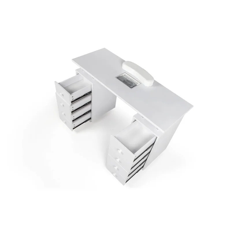 متعددة الوظائف طاولة صالون الأظافر المحمولة طاولة مانيكير مسمار مكتب محطة العمل الجدول صالون تجميل الأثاث الحديد الأبيض الحديثة #3