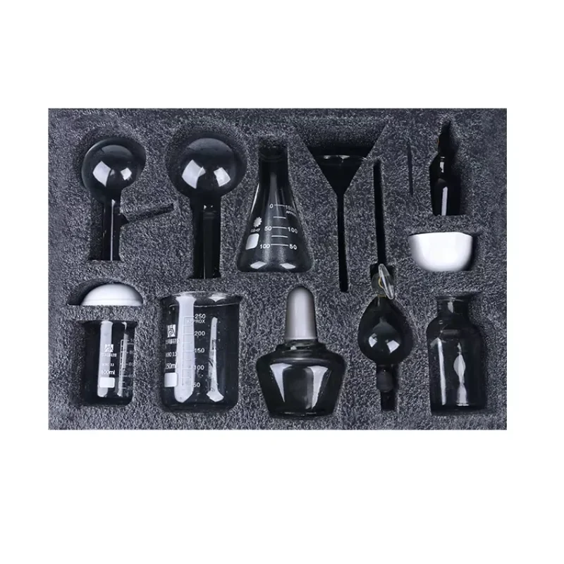 مجموعة أدوات زجاجية للمختبر الكيميائي المذهلة تستخدم في مصنع التدريس والتجربة العائلية المدرسية