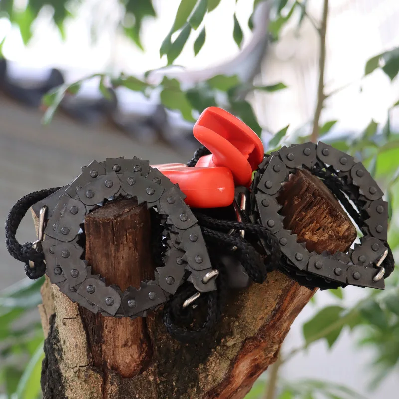 Outdoor Hand Wire Saw Jardim Logging Saw Portátil Pocket Chain Saw para Camping Caminhadas Ferramentas