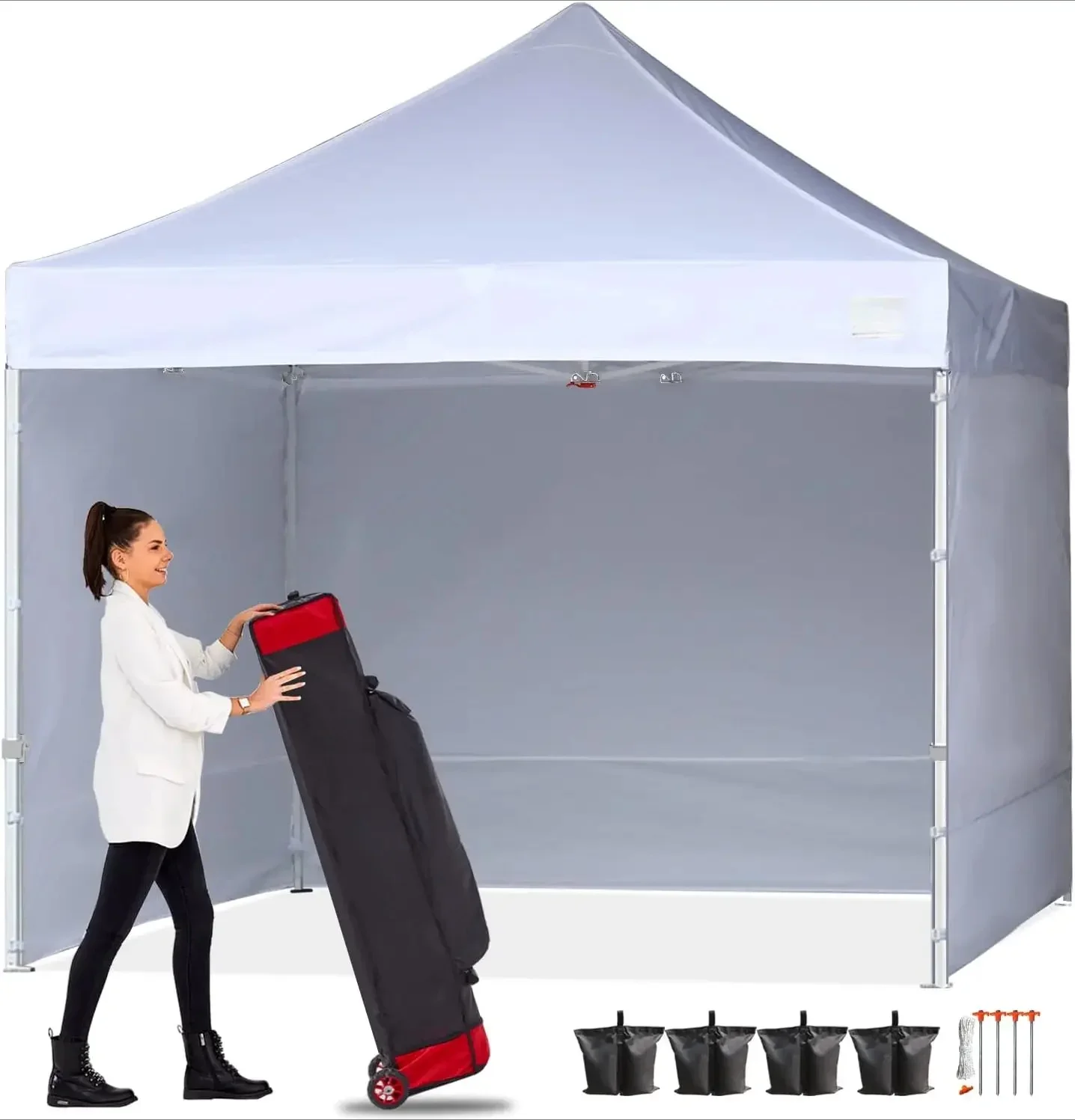 

Easy Pop Up Canopy Tent with Sidewalls 10x10 Commercial -Series